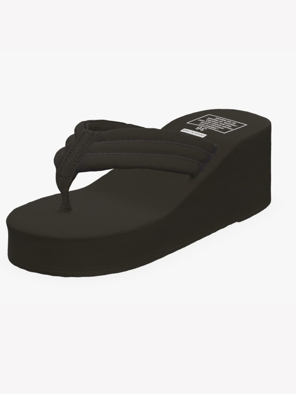 🌟5 for $25🌟 Wedge Flip-Flop Sandals in Black